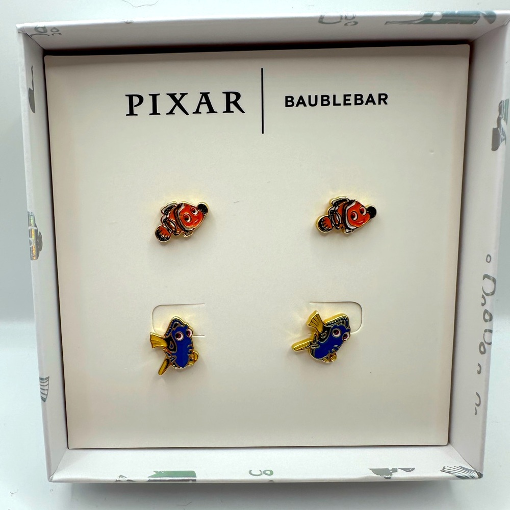 Pixar Disney BaubleBar Finding Nemo Earrings Set of 2 NIB